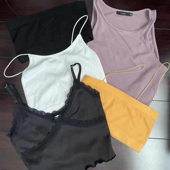 Aritzia + other brands. 6 tank crop tops. Size XS-S. Some are barely worn. - Picture 1 of 8